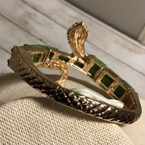 Snake Stretch Bracelet Rhinestone Head & Tail - Picture 4 of 5